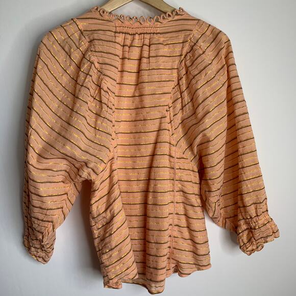 Apiece Apart Cala Bib Blouse Top Blouse Orange Womens Size 2 XS - Picture 11 of 16
